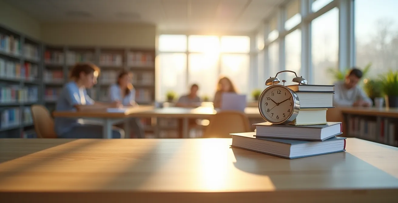 Grafische Darstellung der Ebbinghaus-Vergessenskurve mit optimalen Wiederholungspunkten