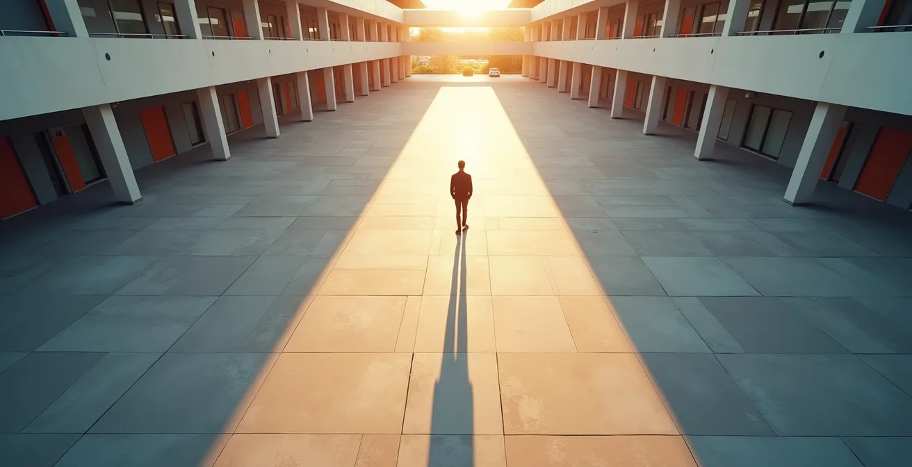 Visueller Entscheidungsbaum zeigt Wege zwischen IHK-Umschulung und Master-Studium