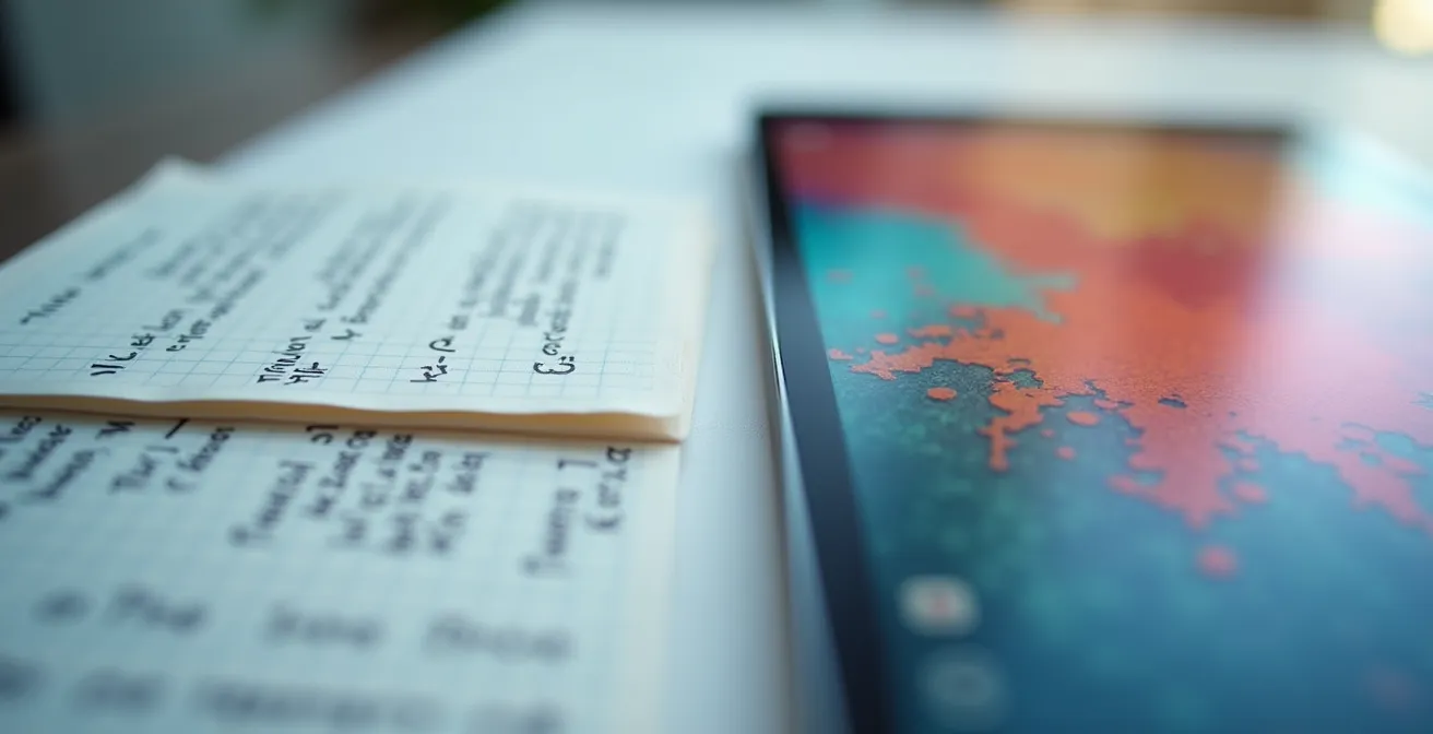 Gegenüberstellung von digitalen und analogen Karteikarten beim Lernen