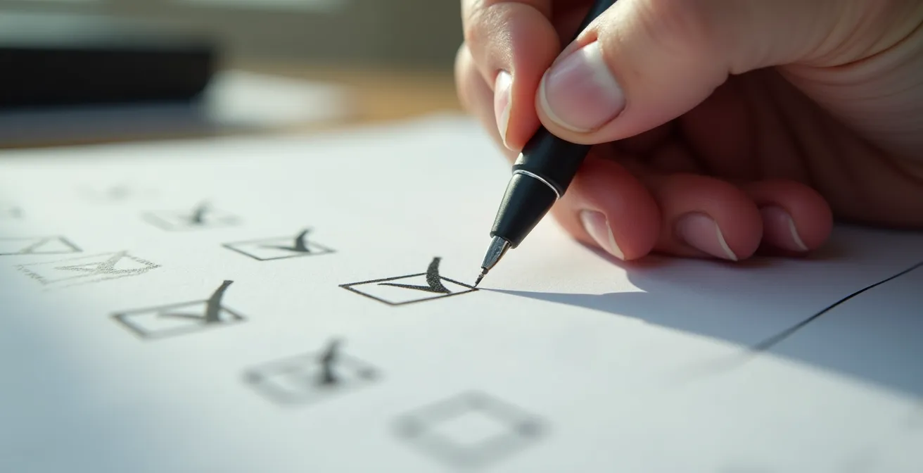 Nahaufnahme von Händen, die mit einem Notizbuch Meilensteine für den Berufseinstieg planen