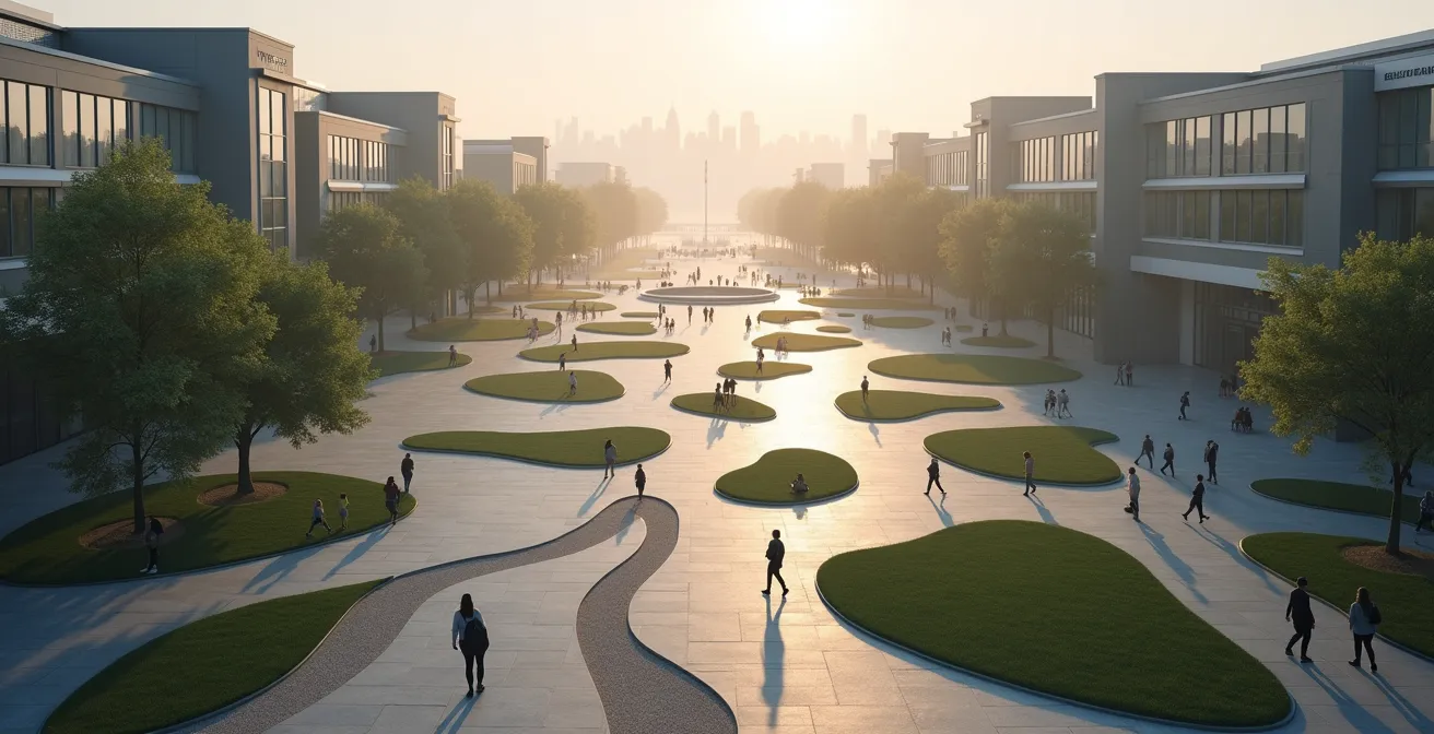 Abstraktes Netzwerk aus Lebensstilzielen die zu Studienwegen führen